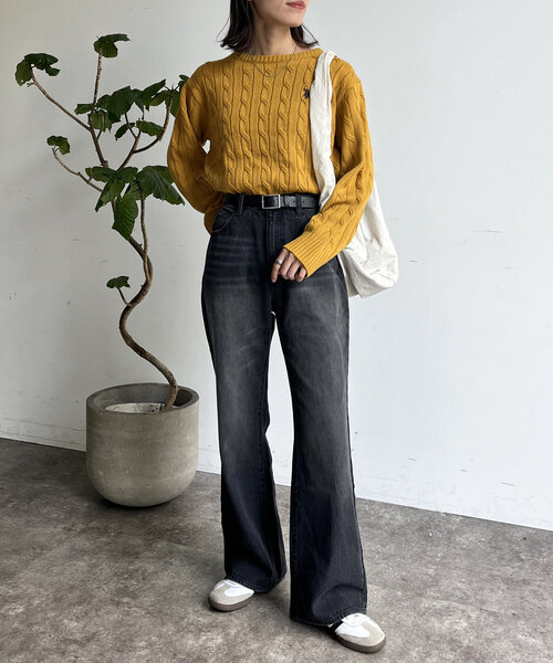 CPCM（シーピーシーエム）の「【新色/コーデュロイ】フレアデニム（デニムパンツ・レディース・インディゴブルー/ネイビー/ブルー/ブラック/ブラウン系その他/ブラック系その他・SMALL/MEDIUM/X-SMALL/PS/PM）」の12枚目の写真