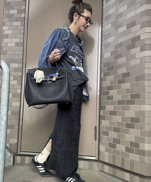 Green　Parks（グリーンパークス）の「シャギーニットスカート（スカート・レディース・ベージュ/オフホワイト/ブラック・FREE）」の12枚目の写真