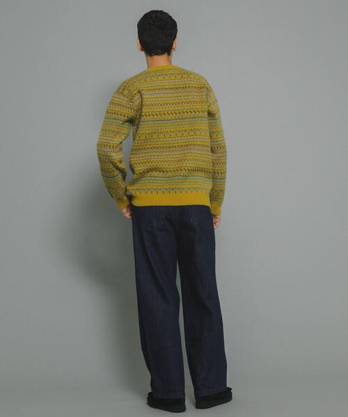 URBAN RESEARCH Sonny Label（アーバンリサーチサニーレーベル）の「フェアアイル柄ニットプルオーバー（ニット/セーター・メンズ・オフホワイト/ブラウン/ネイビー/マスタード・MEDIUM/LARGE）」の11枚目の写真