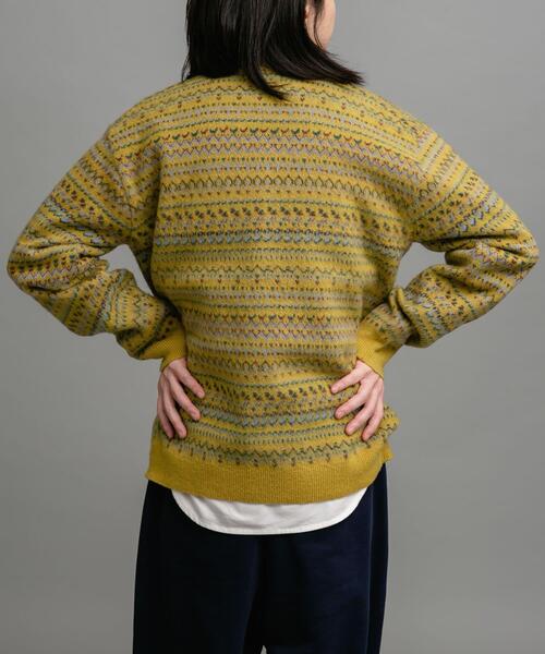 URBAN RESEARCH Sonny Label（アーバンリサーチサニーレーベル）の「フェアアイル柄ニットプルオーバー（ニット/セーター・メンズ・オフホワイト/ブラウン/ネイビー/マスタード・MEDIUM/LARGE）」の8枚目の写真