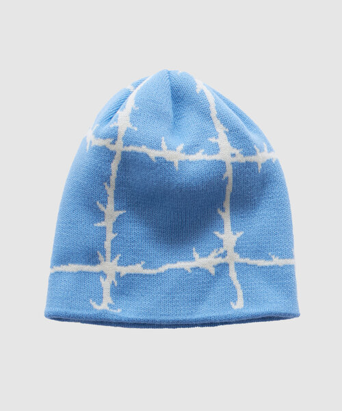 WHO'S WHO gallery（フーズフーギャラリー）の「モチーフシングルビーニー（ニットキャップ/ビーニー・レディース・ブラック/サックスブルー/チャコールグレー・FREE）」の3枚目の写真