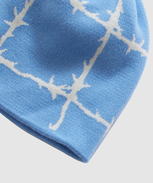 WHO'S WHO gallery（フーズフーギャラリー）の「モチーフシングルビーニー（ニットキャップ/ビーニー・レディース・ブラック/サックスブルー/チャコールグレー・FREE）」の7枚目の写真