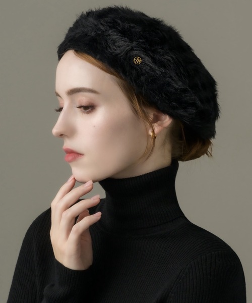 muku（ムク）の「BERET / FUR（ハンチング/ベレー帽・レディース・ブラック・FREE）」の7枚目の写真