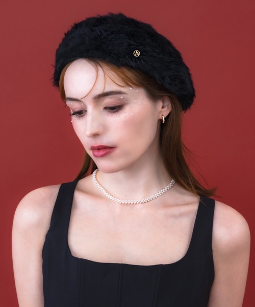 muku（ムク）の「BERET / FUR（ハンチング/ベレー帽・レディース・ブラック・FREE）」の9枚目の写真