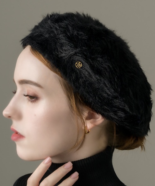 muku（ムク）の「BERET / FUR（ハンチング/ベレー帽・レディース・ブラック・FREE）」の5枚目の写真