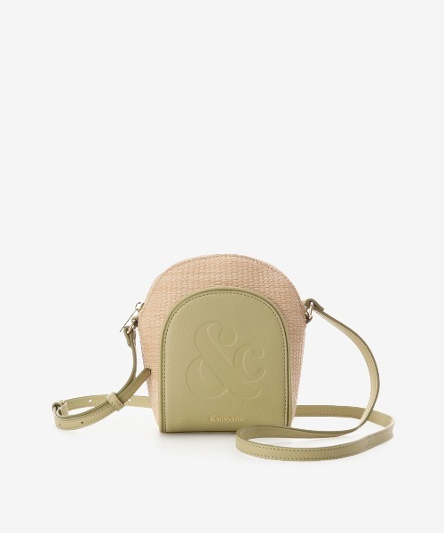 & chouette（アンドシュエット）の「かごバッグ風 ショルダーバッグ（ショルダーバッグ・レディース・オフホワイト/ブラック/黄緑系・FREE）」の3枚目の写真