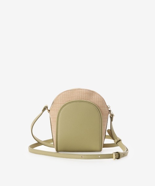 & chouette（アンドシュエット）の「かごバッグ風 ショルダーバッグ（ショルダーバッグ・レディース・オフホワイト/ブラック/黄緑系・FREE）」の21枚目の写真