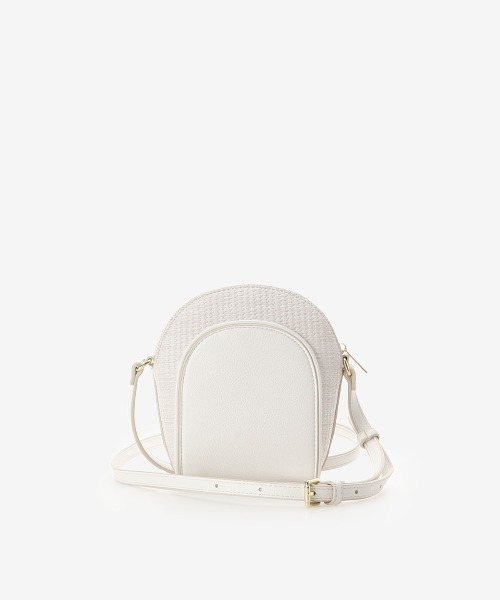 & chouette（アンドシュエット）の「かごバッグ風 ショルダーバッグ（ショルダーバッグ・レディース・オフホワイト/ブラック/黄緑系・FREE）」の6枚目の写真