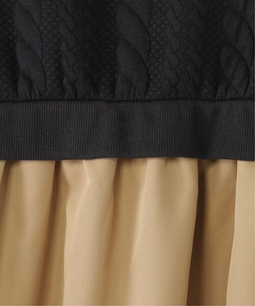 ikka（イッカ）の「フクレジャカードドッキングスカートワンピース（120~160cm）（ワンピース・キッズ・ブラック/ベージュ・120/130/140/150/160）」の13枚目の写真