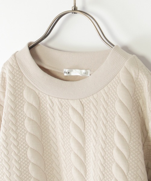 ikka（イッカ）の「フクレジャカードドッキングスカートワンピース（120~160cm）（ワンピース・キッズ・ブラック/ベージュ・120/130/140/150/160）」の5枚目の写真