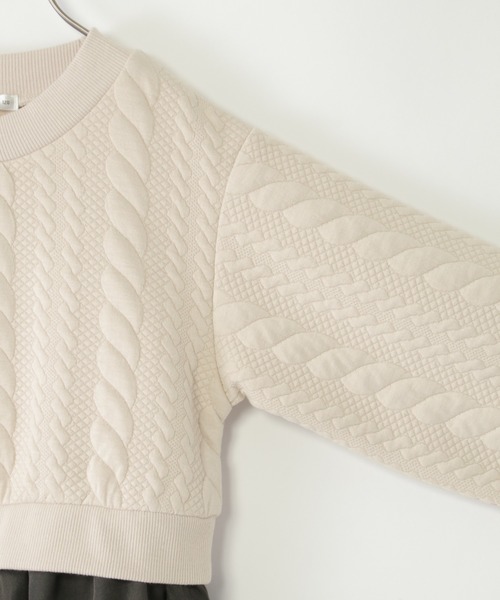 ikka（イッカ）の「フクレジャカードドッキングスカートワンピース（120~160cm）（ワンピース・キッズ・ブラック/ベージュ・120/130/140/150/160）」の6枚目の写真