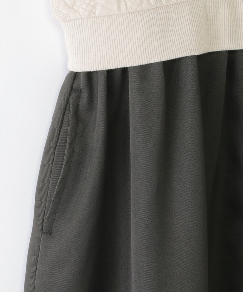 ikka（イッカ）の「フクレジャカードドッキングスカートワンピース（120~160cm）（ワンピース・キッズ・ブラック/ベージュ・120/130/140/150/160）」の11枚目の写真