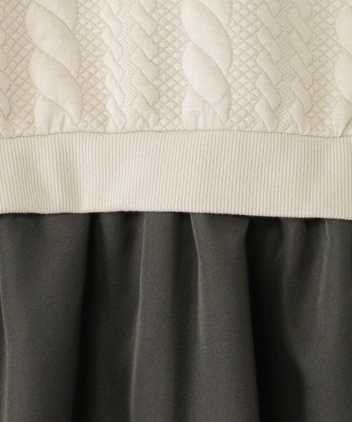 ikka（イッカ）の「フクレジャカードドッキングスカートワンピース（120~160cm）（ワンピース・キッズ・ブラック/ベージュ・120/130/140/150/160）」の12枚目の写真