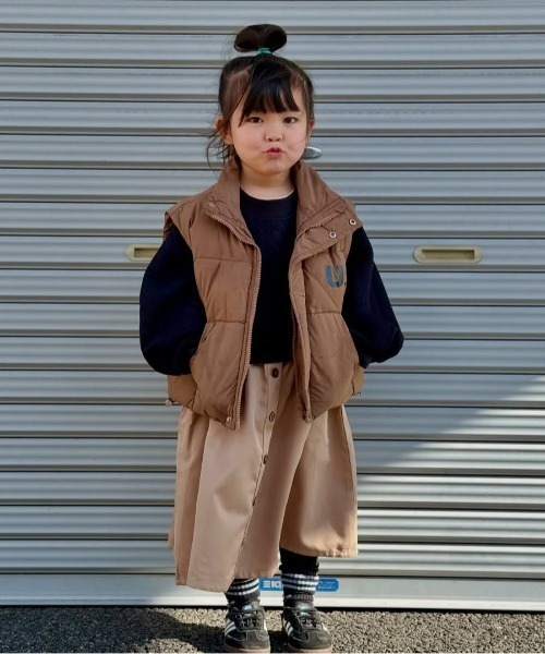 ikka（イッカ）の「フクレジャカードドッキングスカートワンピース（120~160cm）（ワンピース・キッズ・ブラック/ベージュ・120/130/140/150/160）」の21枚目の写真