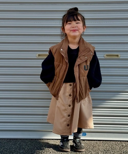 ikka（イッカ）の「フクレジャカードドッキングスカートワンピース（120~160cm）（ワンピース・キッズ・ブラック/ベージュ・120/130/140/150/160）」の20枚目の写真