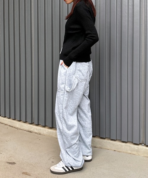 ISOOK(アイスー)の「【ISOOK / アイスー】シームデザインスウェットパンツ / ジョガーパンツ ワイドパンツ バレルパンツ ブロークコア ZOZOTOWN限定(スウェットパンツ・レディース・ブラック/グレー・FREE)」の18枚目の写真