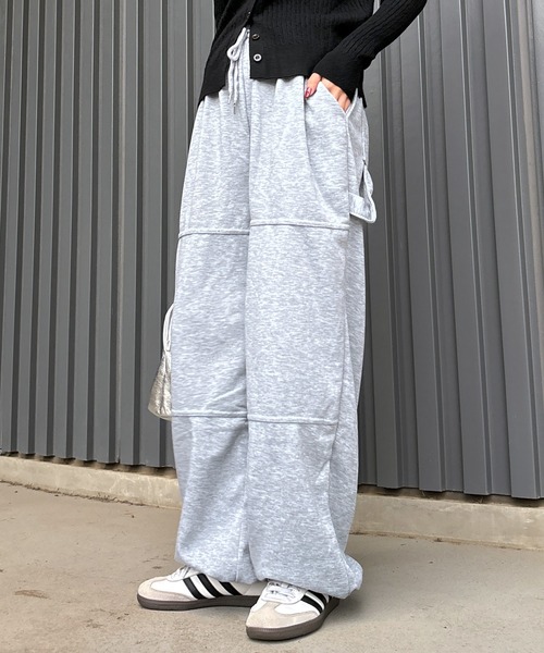 ISOOK(アイスー)の「【ISOOK / アイスー】シームデザインスウェットパンツ / ジョガーパンツ ワイドパンツ バレルパンツ ブロークコア ZOZOTOWN限定(スウェットパンツ・レディース・ブラック/グレー・FREE)」の14枚目の写真