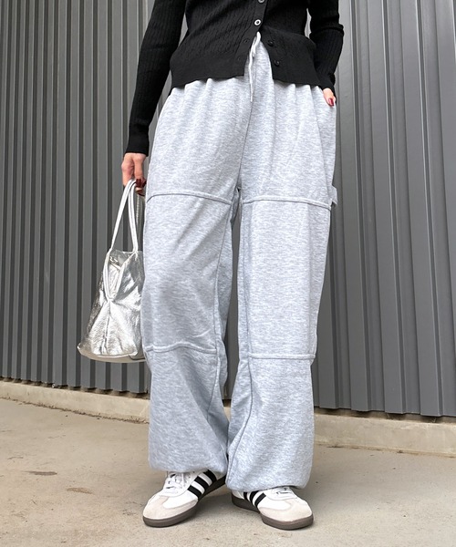 ISOOK(アイスー)の「【ISOOK / アイスー】シームデザインスウェットパンツ / ジョガーパンツ ワイドパンツ バレルパンツ ブロークコア ZOZOTOWN限定(スウェットパンツ・レディース・ブラック/グレー・FREE)」の7枚目の写真