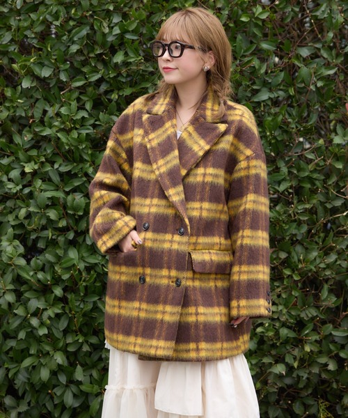 RODEO CROWNS WIDE BOWL（ロデオクラウンズワイドボウル）の「アソートシャギーコート（ピーコート・レディース・ブルー系その他2/ブラウン系その他/ベージュ系その他・FREE）」の20枚目の写真