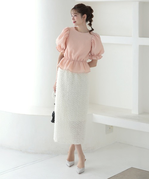 MERAKI(メラキ)の「バックハートジャガードトップス(シャツ/ブラウス・レディース・ホワイト/ブラック/ピンク・S/M)」の18枚目の写真