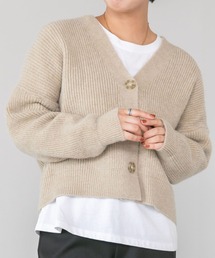 Vネックショートカーディガン