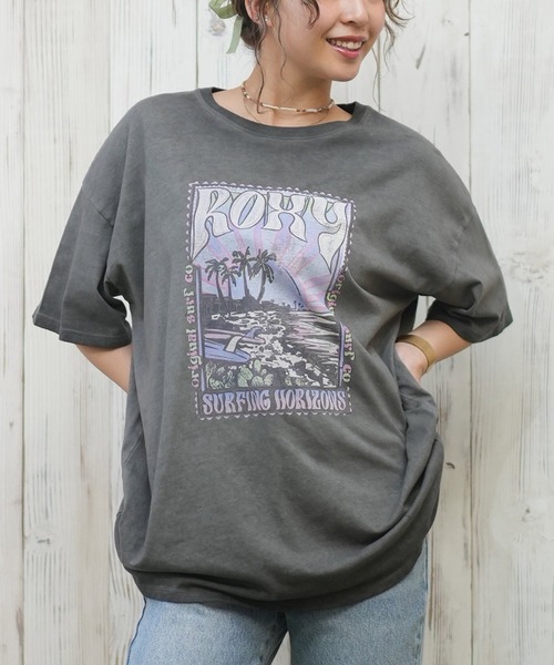tシャツ 「ゆったりシルエット」ROXY/ロキシーハイビスカスTシャツ RST252046 レディース ゆったりシルエット】ROXY/ロキシーハイビスカスTシャツ