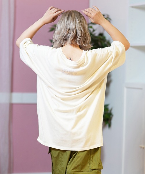 ROXY(ロキシー)の「ROXY/ロキシー ビッグシルエットTシャツ RST251074(Tシャツ/カットソー・レディース・ブラック/オフホワイト/ライトイエロー・M/S)」の6枚目の写真
