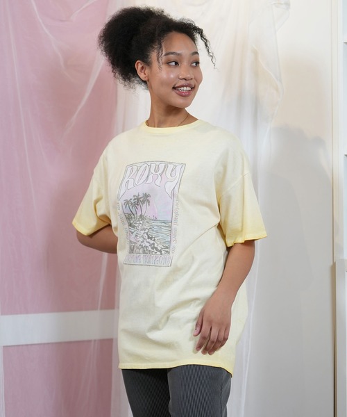 ROXY(ロキシー)の「ROXY/ロキシー ビッグシルエットTシャツ RST251074(Tシャツ/カットソー・レディース・ブラック/オフホワイト/ライトイエロー・M/S)」の14枚目の写真