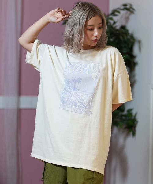 ROXY(ロキシー)の「ROXY/ロキシー ビッグシルエットTシャツ RST251074(Tシャツ/カットソー・レディース・ブラック/オフホワイト/ライトイエロー・M/S)」の20枚目の写真