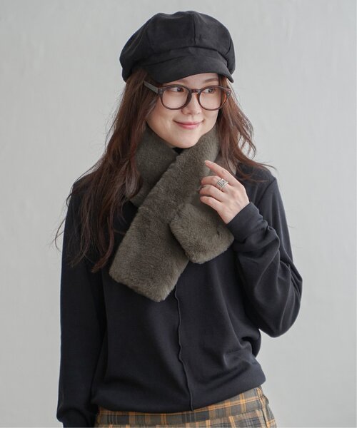 LBC（エルビーシー）の「フェイクファーティペット（マフラー・レディース・ブラウン/ベージュ・FREE）」の4枚目の写真