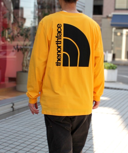 THE NORTH FACE(ザノースフェイス)の「【THE NORTH FACE】ノースフェイス M L/S JUMBO HALF DOME TEE ハーフドーム Tシャツ NF0A84FX(Tシャツ/カットソー・メンズ・ホワイト/イエロー・S/M/L/XL)」の1枚目の写真
