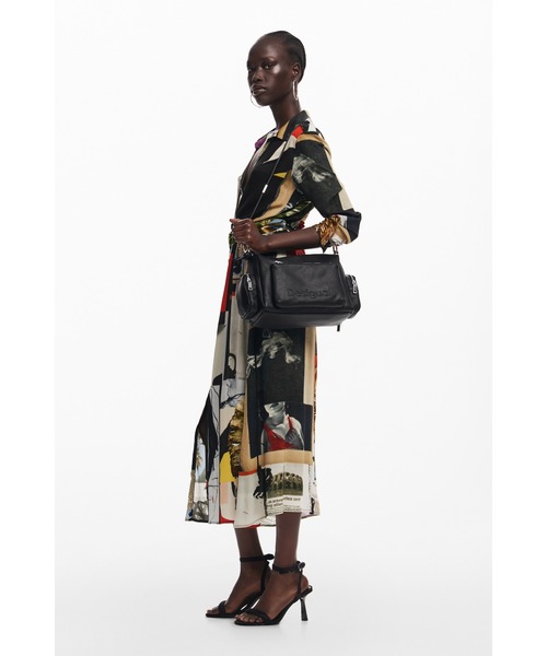 Desigual(デシグアル)の「ロープハンドル マルチポケットバッグ ブラック(ハンドバッグ・レディース・ブラック・FREE)」の8枚目の写真