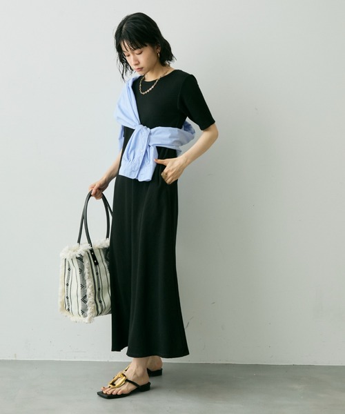 セール】カップ付バックデザインサーマルワンピ（ワンピース