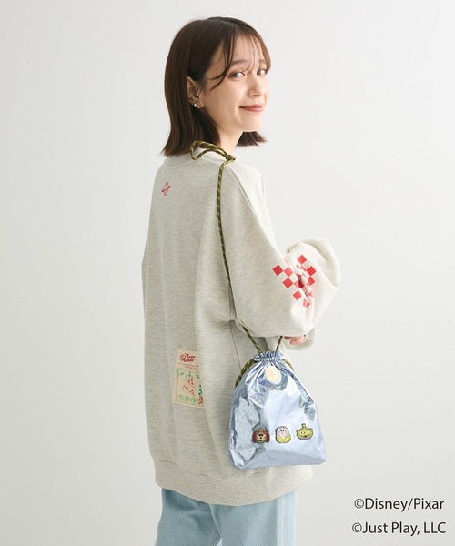 Disney(ディズニー)の「トイストーリー/メタリック巾着ポシェット(ハンドバッグ・レディース・ゴールド/シルバー/ライトブルー・FREE)」の6枚目の写真