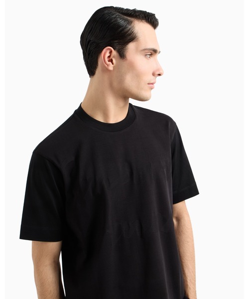 EMPORIO ARMANI(エンポリオアルマーニ)の「【エンポリオ アルマーニ】Tシャツ ジャージー ジャカードロゴ(Tシャツ/カットソー・メンズ・ホワイト系/ダークネイビー/ブラック・LARGE/MEDIUM/SMALL/X-LARGE/XX-LARGE/XXX-LARGE/X-SMALL)」の9枚目の写真