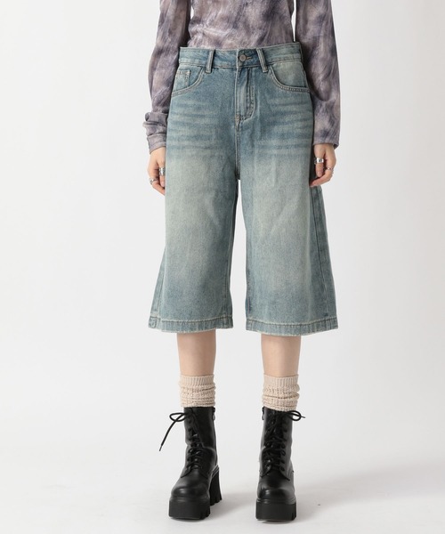 FOREVER 21（フォーエバー トゥエンティーワン）の「【2025SS】加工デニムハーフパンツ（デニムパンツ・レディース・ブルー/ブラック・MEDIUM/SMALL）」の11枚目の写真