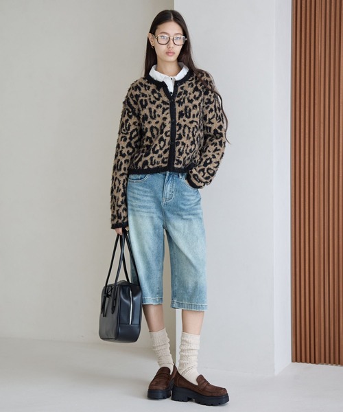 美品　GANNI レオパード　デニム ハーフパンツ　サイズ26 美品 GANNI レオパード デニム ハーフパンツ サイズ26 - メルカリ