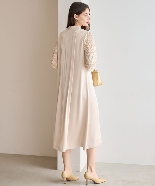 APPLAUDIR】ノーブルサテン レースコンビドレス（ドレス）｜23区