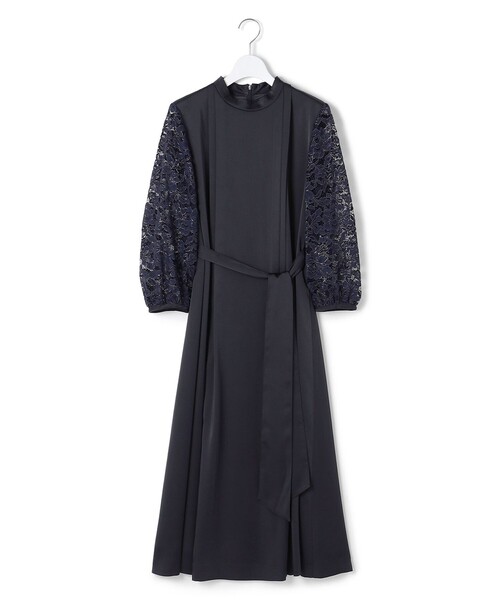 APPLAUDIR】ノーブルサテン レースコンビドレス（ドレス）｜23区