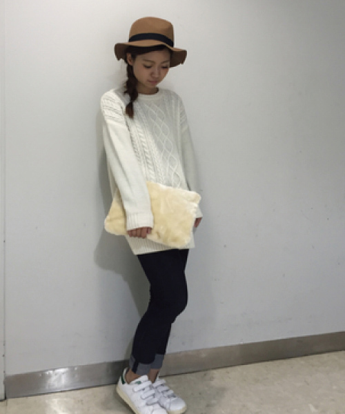 earth music&ecology（アースミュージックアンドエコロジー）の「広ツバ中折れハット（ハット・レディース・キャメル/グレー/ブラック・FREE）」の11枚目の写真