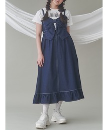 merry jenny | BIGリボンデニムキャミワンピース(ワンピース)