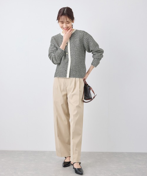 ROPE' PICNIC（ロペピクニック）の「ゴールドボタンサマーツイードカーディジャケット（カーディガン/ボレロ・レディース・ブラック系その他/ホワイト系その他/ベージュ・38）」の8枚目の写真