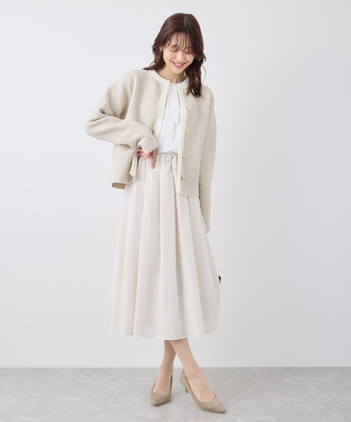 ROPE' PICNIC（ロペピクニック）の「ゴールドボタンサマーツイードカーディジャケット（カーディガン/ボレロ・レディース・ブラック系その他/ホワイト系その他/ベージュ・38）」の21枚目の写真