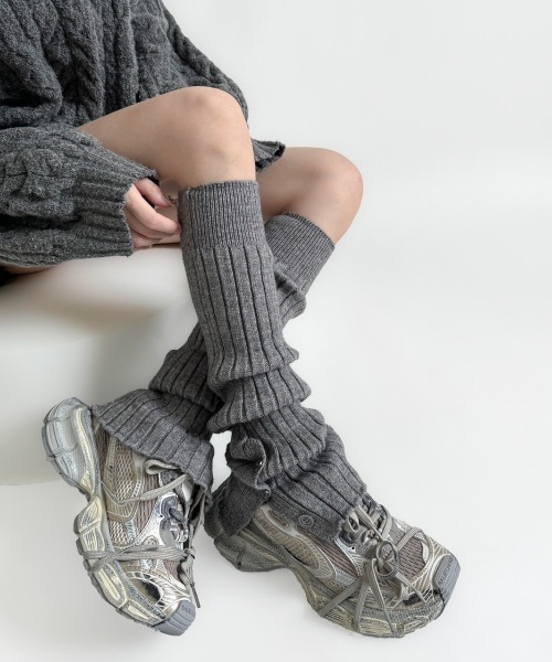 almo（アルモ）の「【LAMPOON】ボタンレッグウォーマー（レッグウォーマー・レディース・ホワイト/グレー/ブラック・FREE）」の3枚目の写真