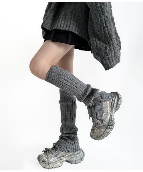 almo（アルモ）の「【LAMPOON】ボタンレッグウォーマー（レッグウォーマー・レディース・ホワイト/グレー/ブラック・FREE）」の4枚目の写真