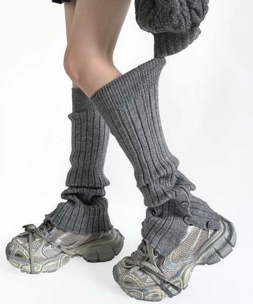 almo（アルモ）の「【LAMPOON】ボタンレッグウォーマー（レッグウォーマー・レディース・ホワイト/グレー/ブラック・FREE）」の6枚目の写真