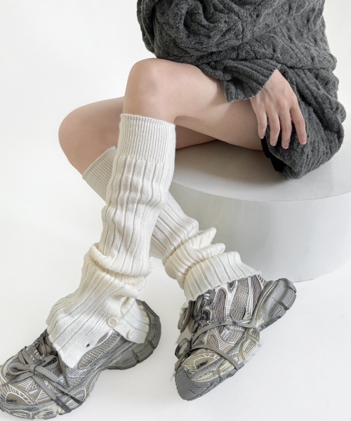 almo（アルモ）の「【LAMPOON】ボタンレッグウォーマー（レッグウォーマー・レディース・ホワイト/グレー/ブラック・FREE）」の7枚目の写真