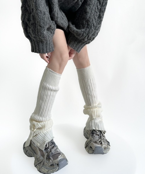 almo（アルモ）の「【LAMPOON】ボタンレッグウォーマー（レッグウォーマー・レディース・ホワイト/グレー/ブラック・FREE）」の8枚目の写真