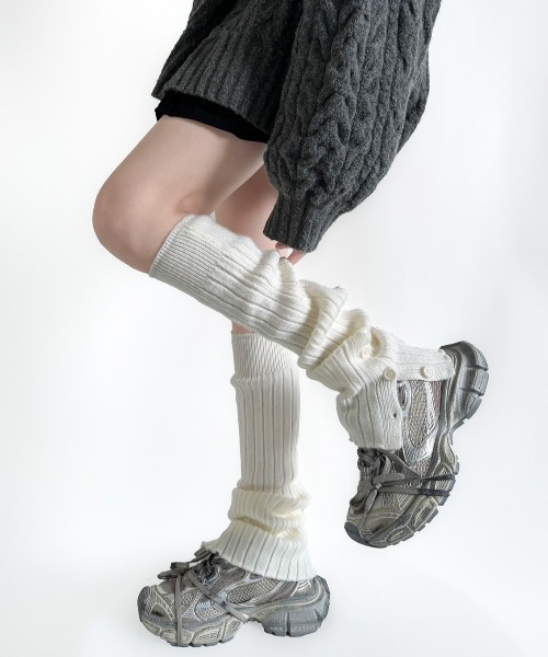 almo（アルモ）の「【LAMPOON】ボタンレッグウォーマー（レッグウォーマー・レディース・ホワイト/グレー/ブラック・FREE）」の10枚目の写真