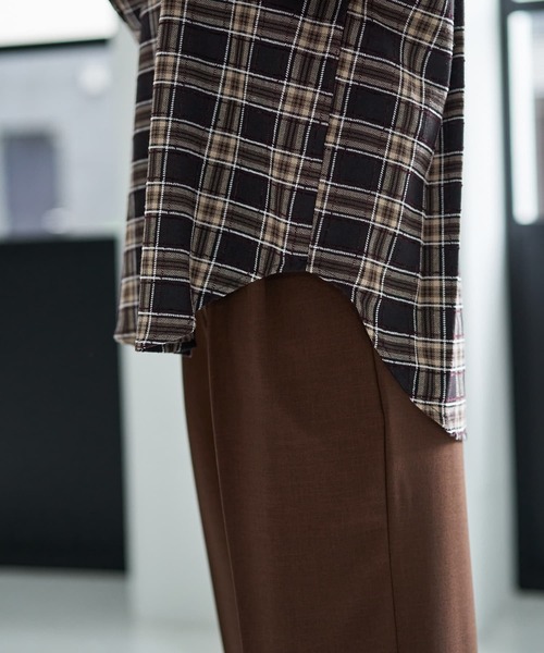 STYLE DELI(スタイルデリ)の「立体ステッチチェック柄シャツ(シャツ/ブラウス・レディース・ブラック系その他/ベージュ系その他・FREE)」の12枚目の写真
